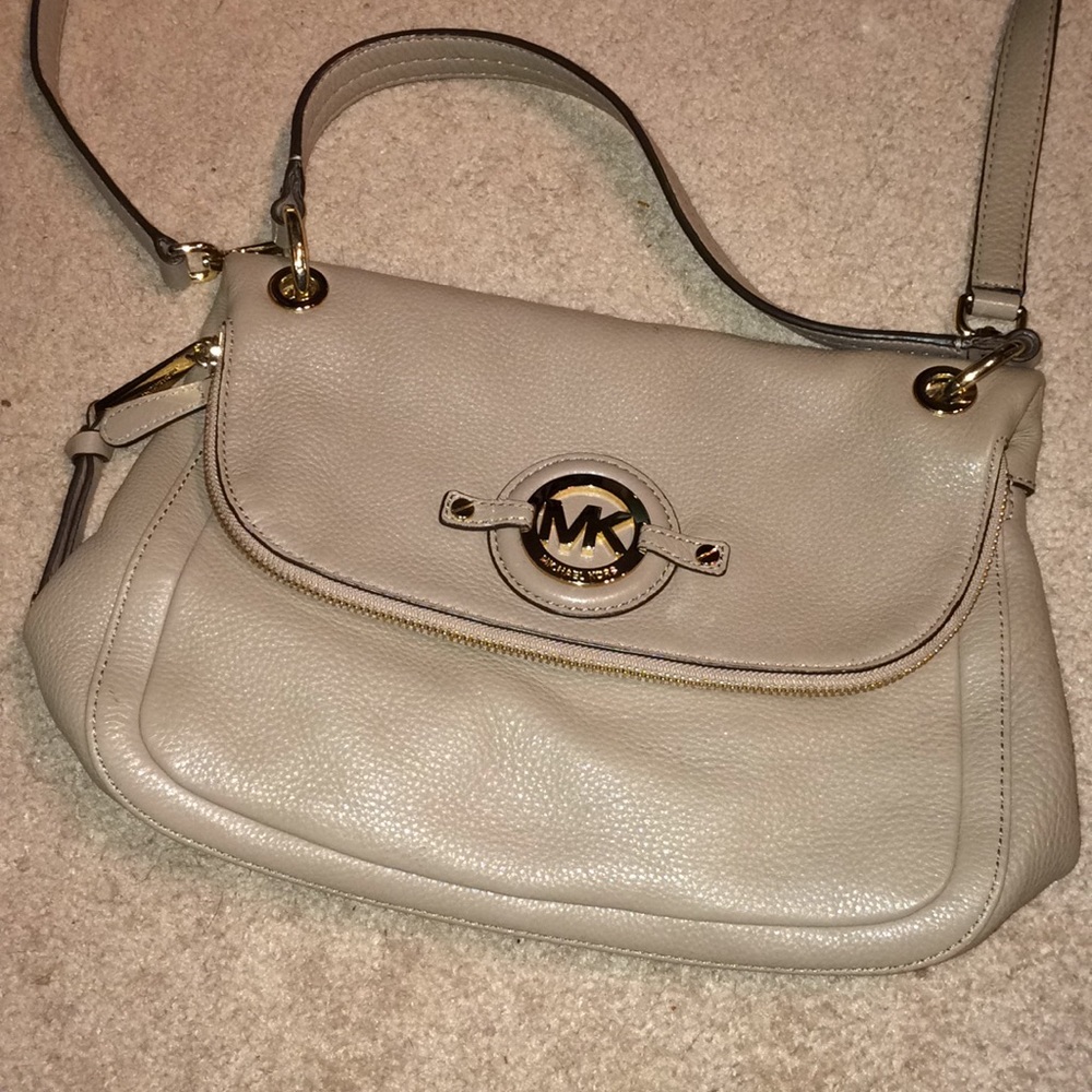 Michael Kors Tan Gray Crossbody Bag